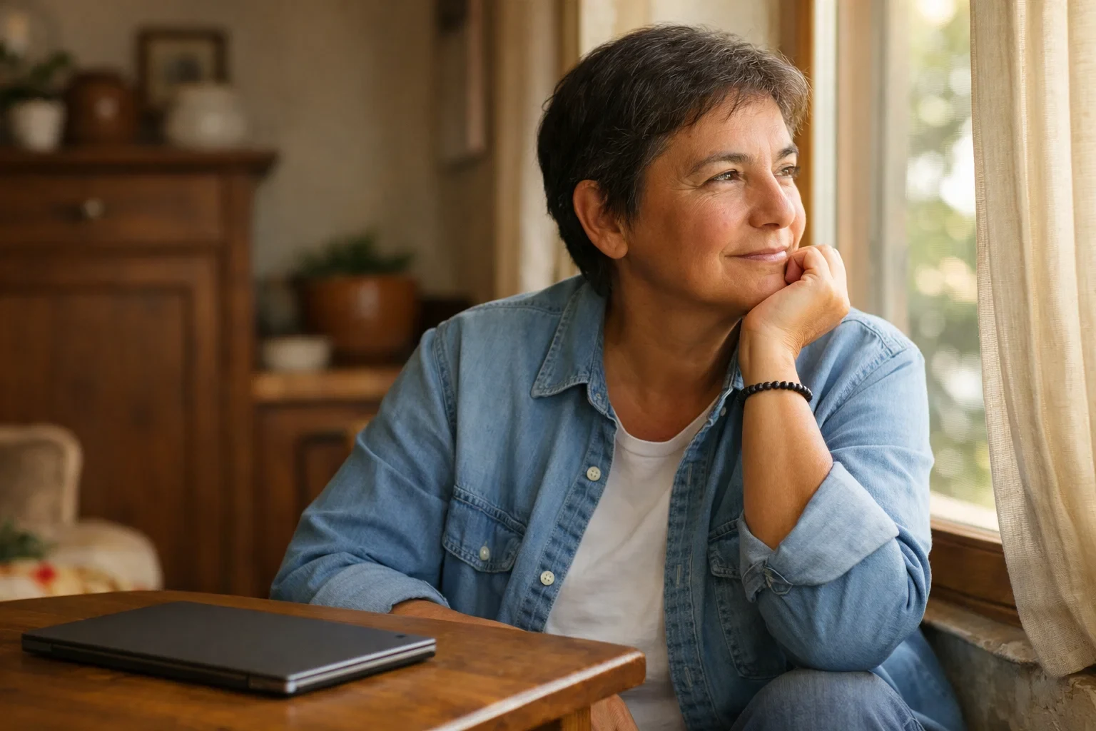 Persona che riflette con consapevolezza sui propri limiti di gioco